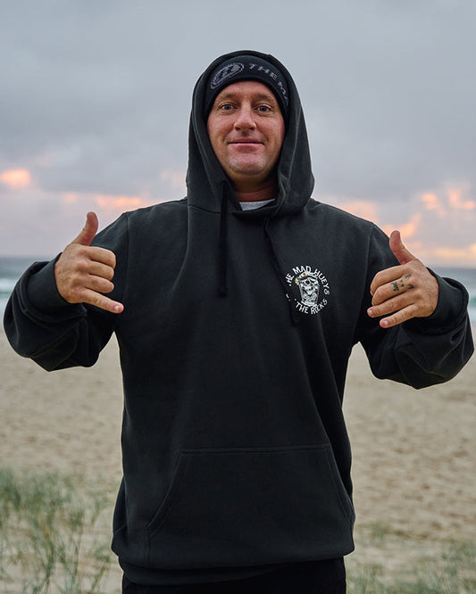 The Mad Hueys On The Rocks Hooded Pullover Vintage Black - Vintage Black