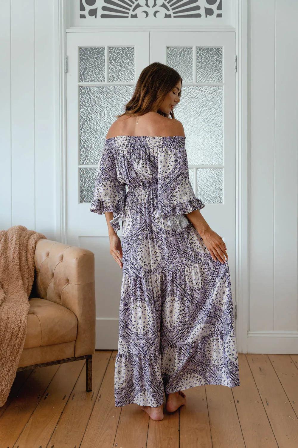 Jaase Teegan Dress - Lilac Lullaby Print - Guys & Girls Surf n Street