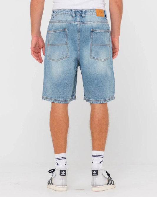 Rusty Lucifer Loose Jort - Hard Hat Blue - Guys & Girls Surf n Street
