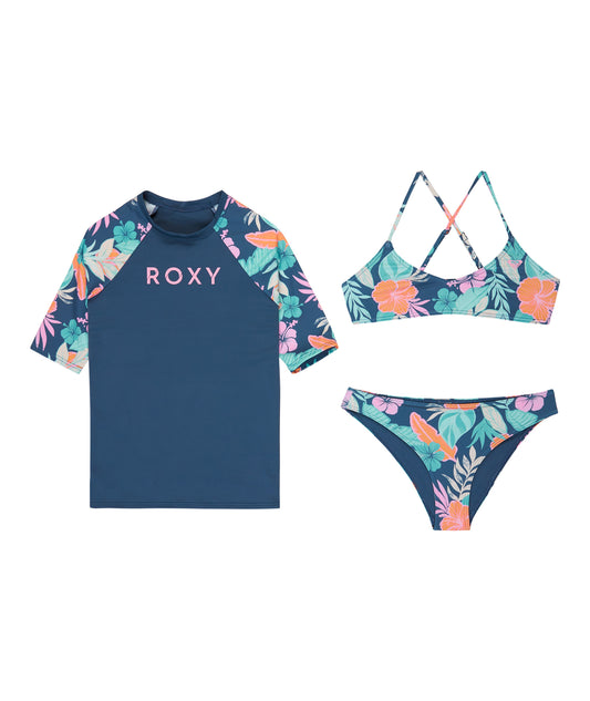 Roxy Active Floral RG Swim Set Pack - Vintage Indigo Tropical Advent
