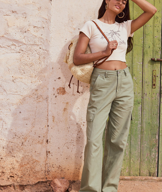 Roxy Left Again Cargo - Oil Green