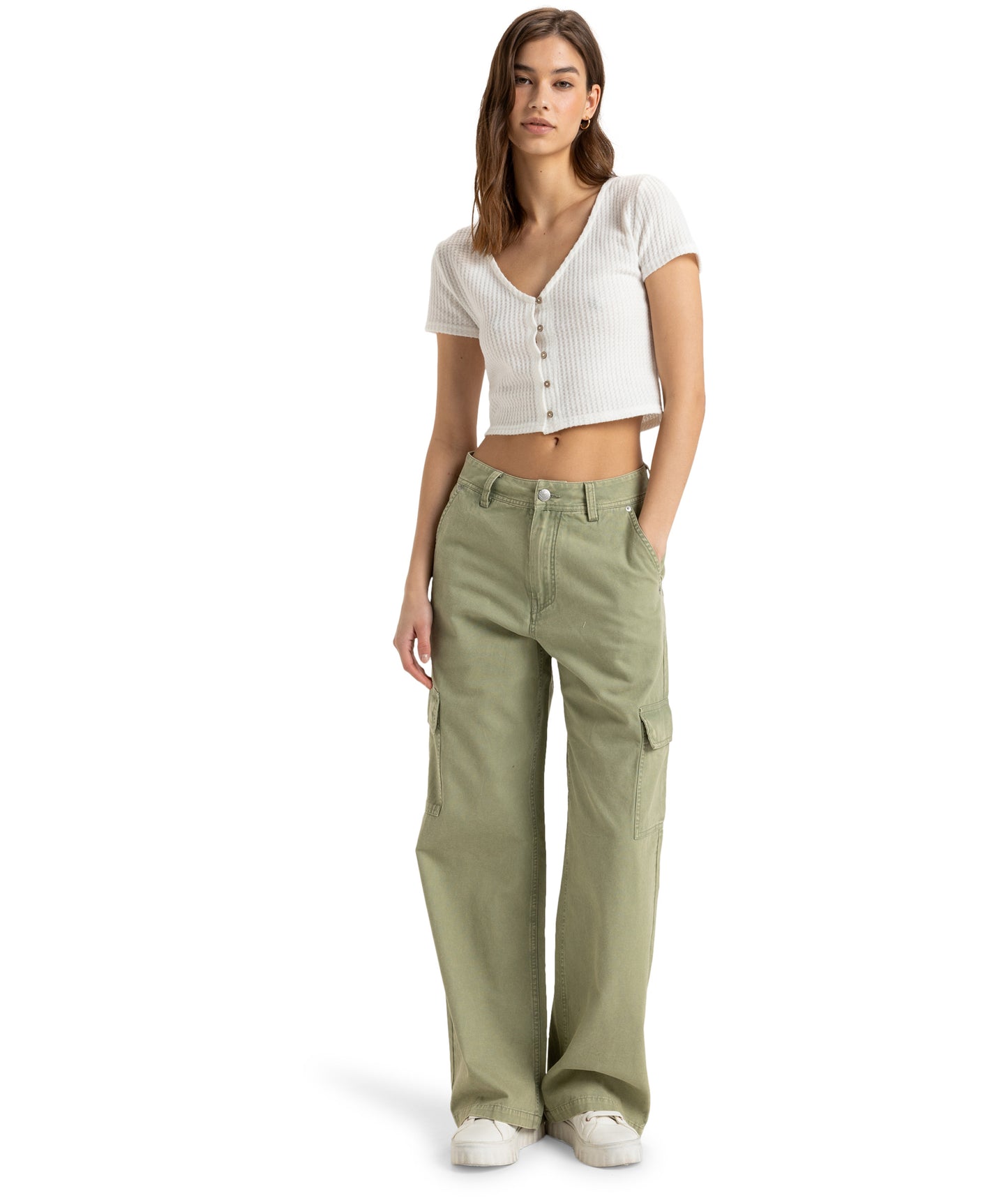 Roxy Left Again Cargo - Oil Green