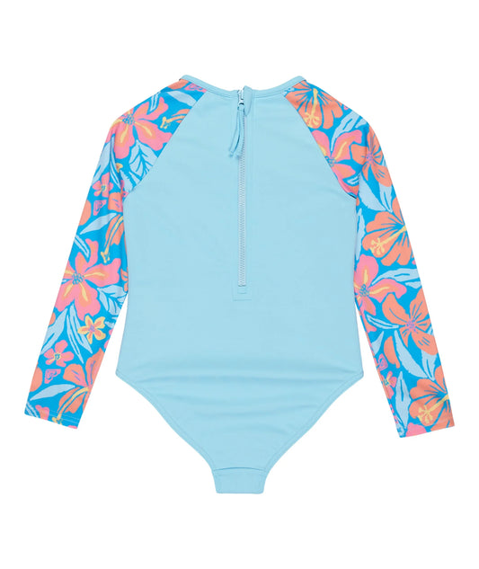 Roxy Hibiscus Hugs Onesie - Malibu Blue Hibiscus Hugs - Guys & Girls Surf n Street