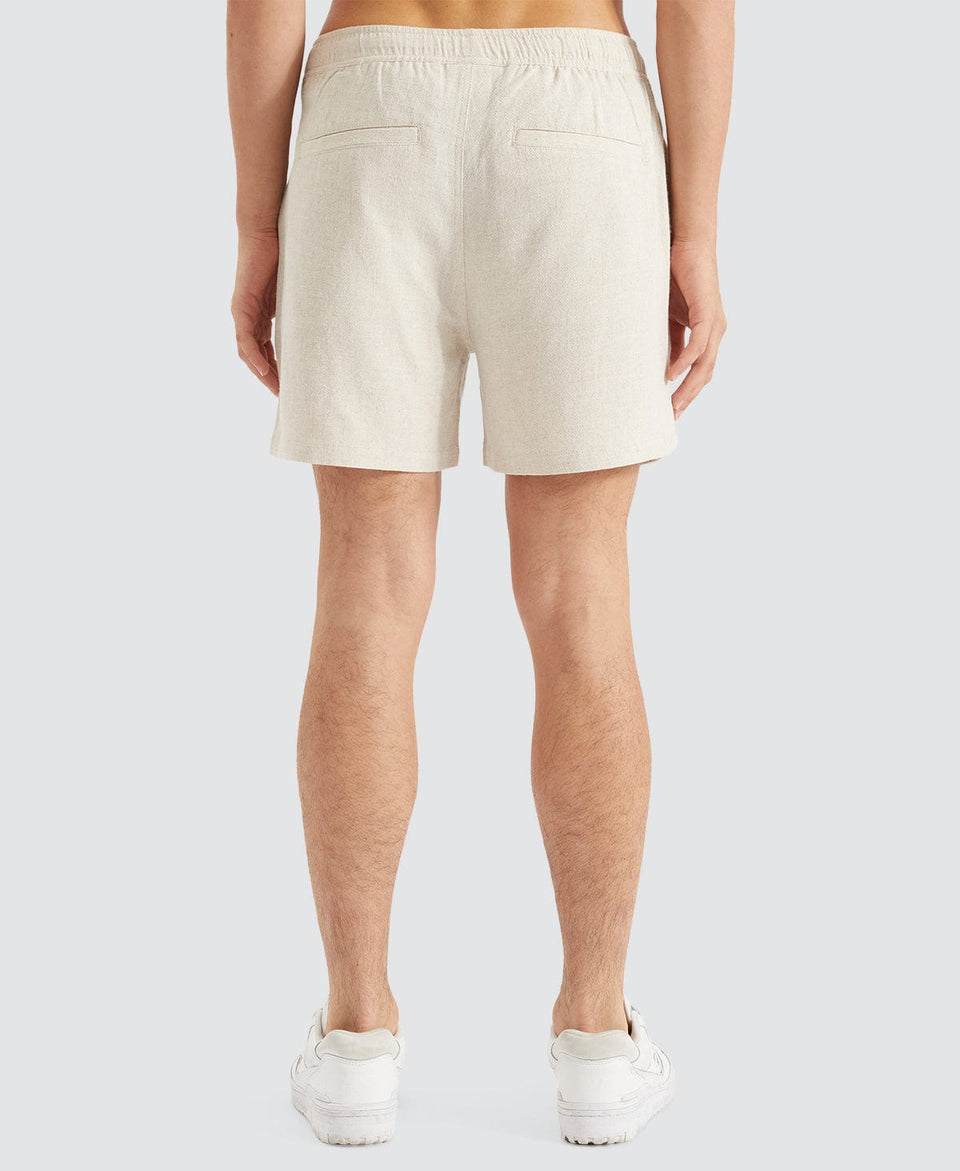 Nomadic Paradise Seaside Linen Shorts - Oatmeal
