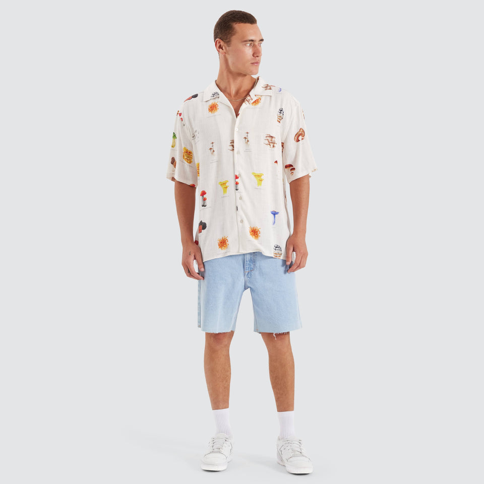 Nomadic Paradise Collector Cropped Resort Shirt - Mushies