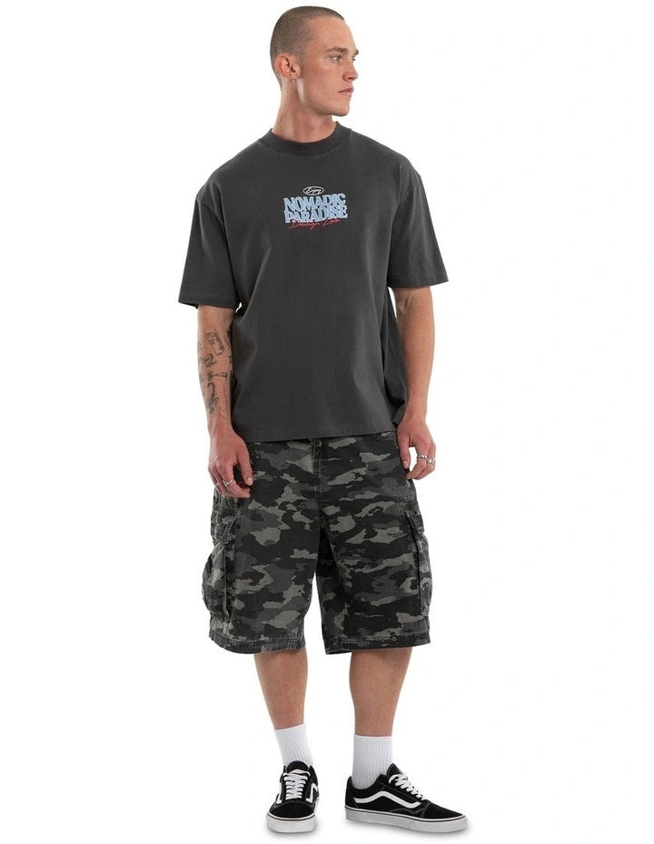 Nomadic Paradise Enjoy Street Tee - Asphalt