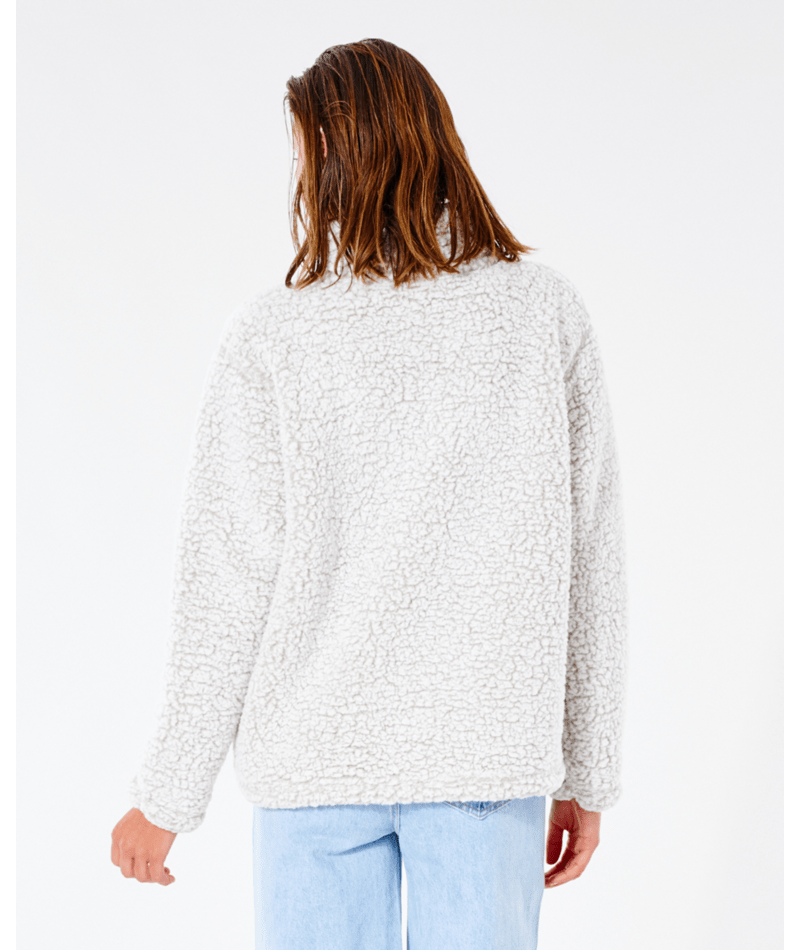 Rip Curl Dark n Stormy 1/4 Zip Crew - Off White