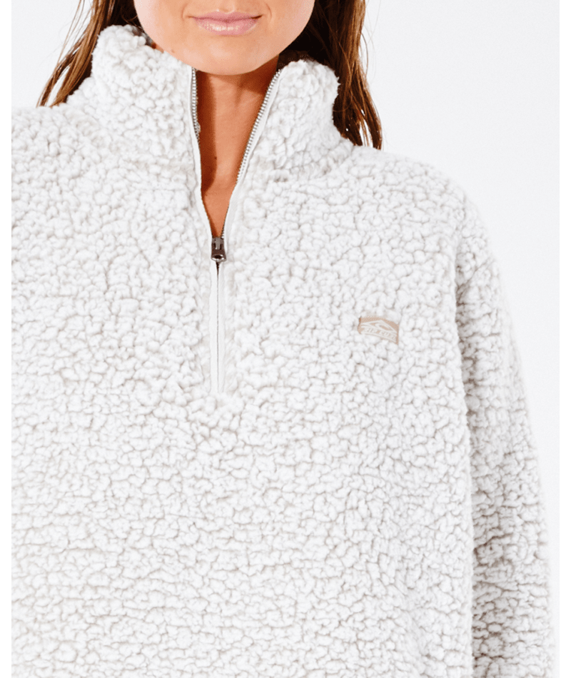 Rip Curl Dark n Stormy 1/4 Zip Crew - Off White