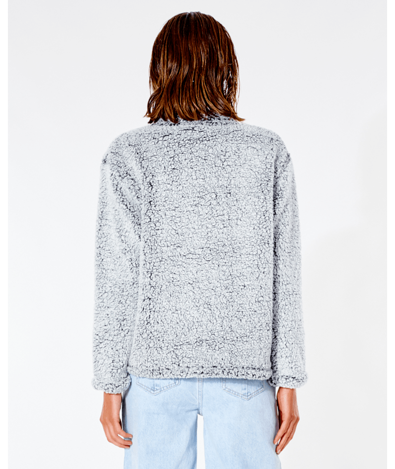 Rip Curl Dark n Stormy 1/4 Zip Crew - Light Grey