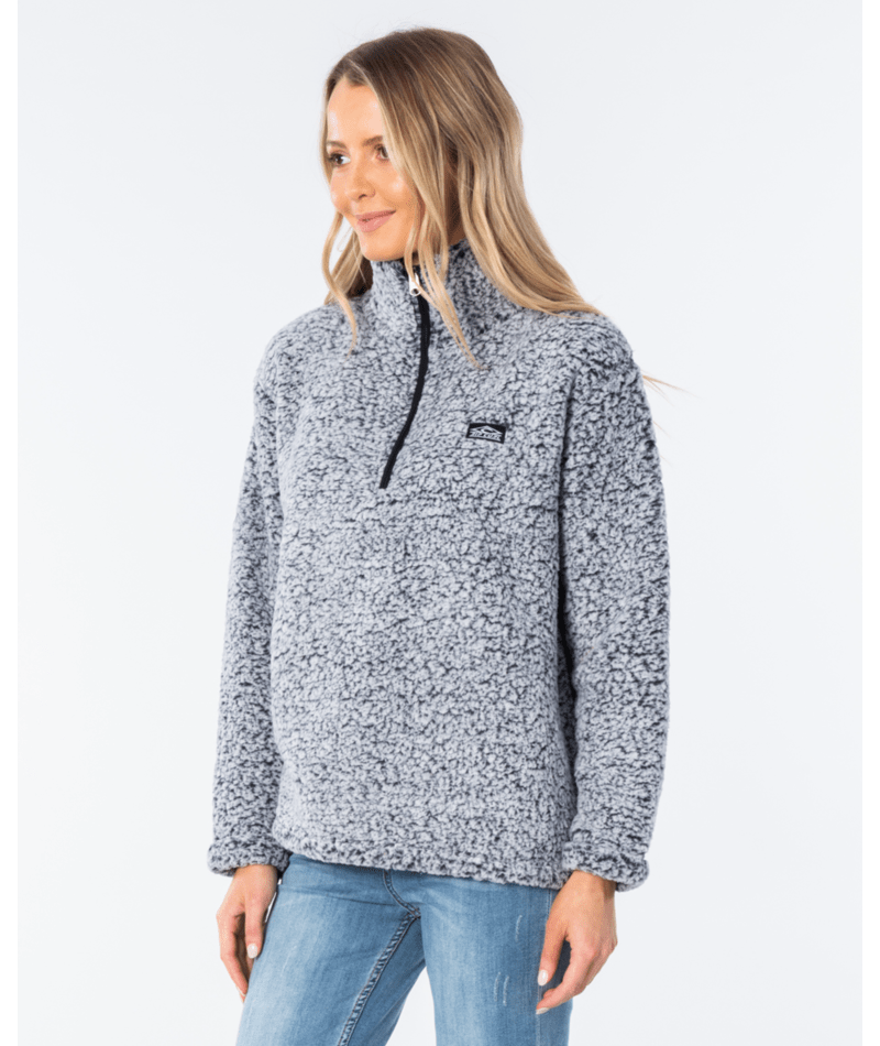 Rip Curl Dark n Stormy 1/4 Zip Crew - Light Grey