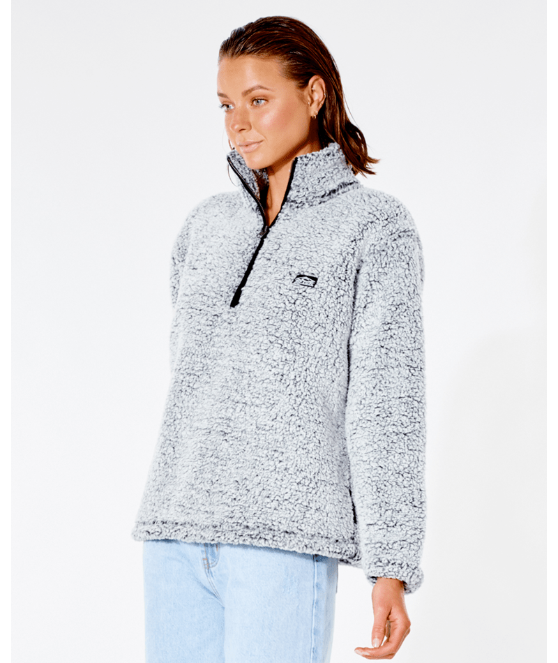 Rip Curl Dark n Stormy 1/4 Zip Crew - Light Grey