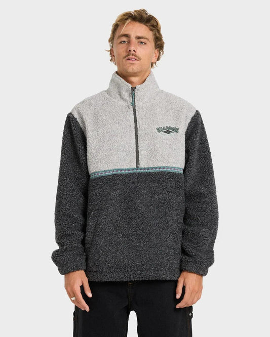 Billabong Tombstone Half Zip Fleece Pullover - Oatmeal Heather - Guys & Girls Surf n Street