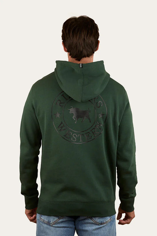 Ringers Western Signature Bull Mens Pullover Hoodie - Pine
