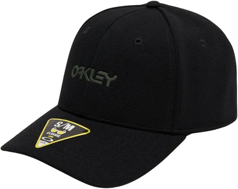 Oakley 6 Panel Stretch Metallic Hat - Blackout