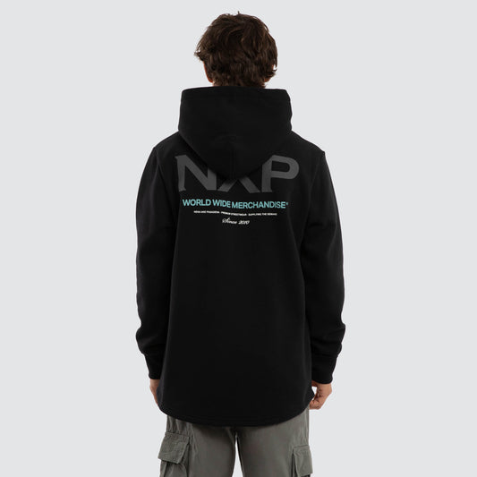 Nena And Pasadena Peak Dual Curved Hoodie - Jet Black