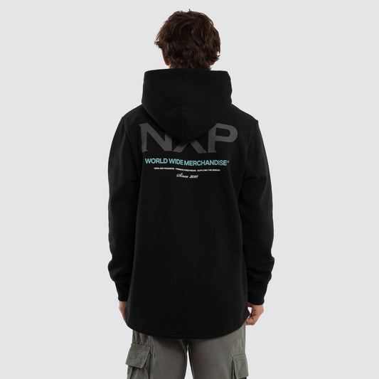 Nena And Pasadena Peak Dual Curved Hoodie - Jet Black