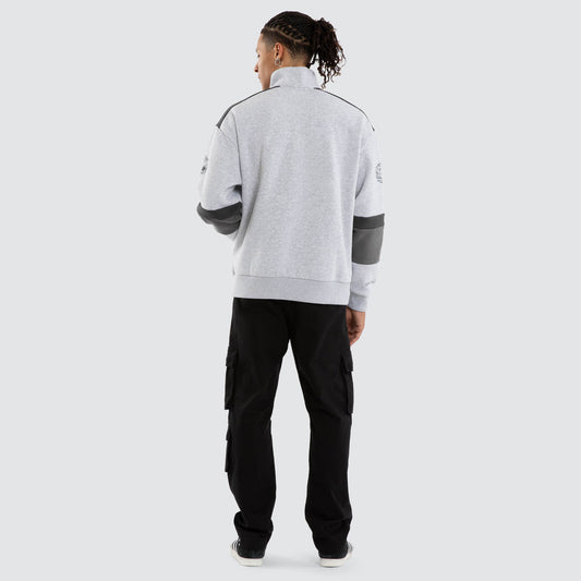 Nena And Pasadena Eternal Zip Pullover Sweater - Grey Marle
