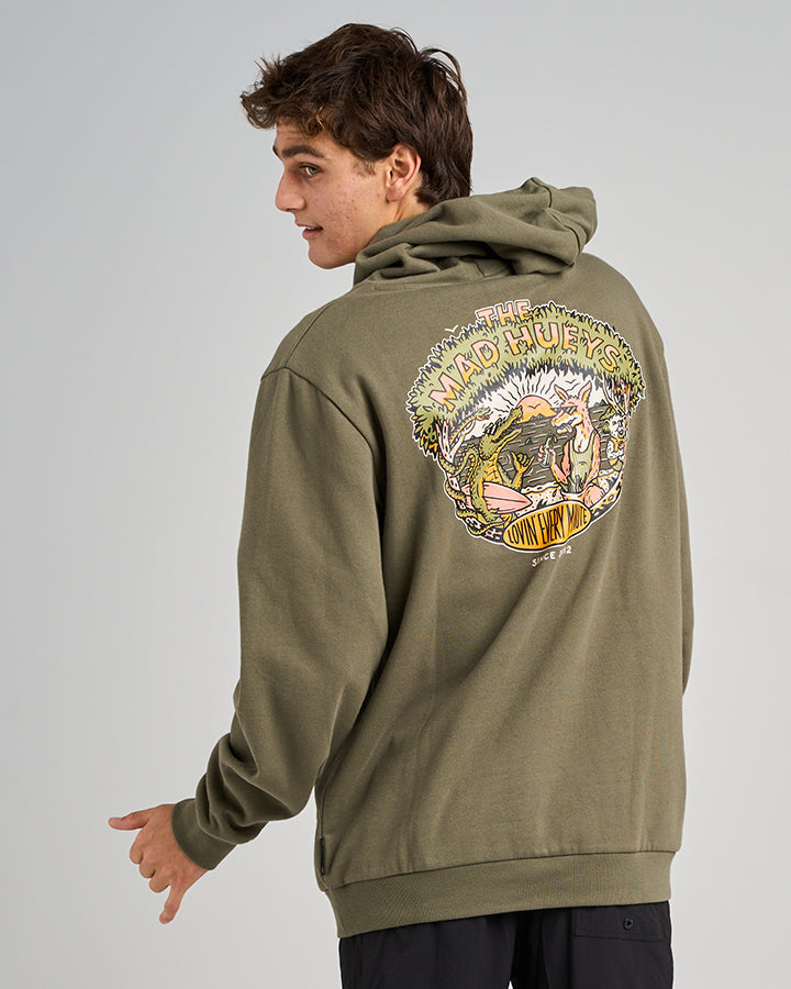 The Mad Hueys Lovin Every Minute Hooded Pullover - Olive