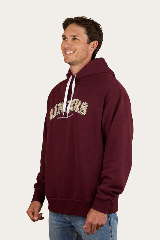 Ringers Western Princeton Mens Hoodie - Washed Cabernet
