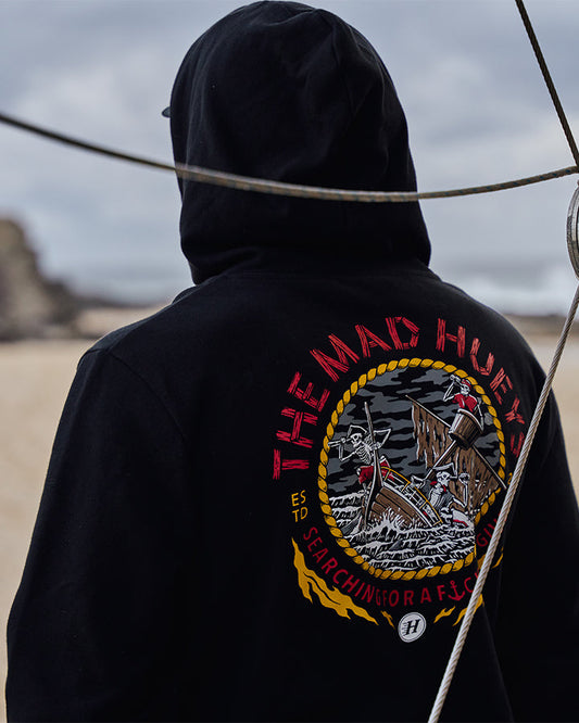 The Mad Hueys Searching For Some Fks Hooded Pullover Black - Black