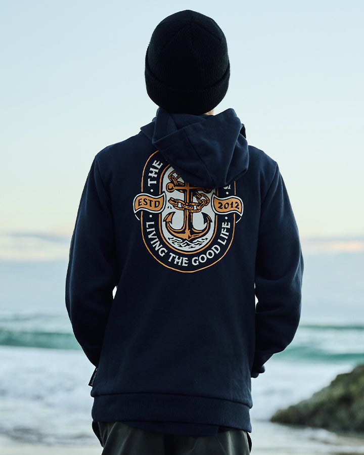The Mad Hueys Living Anchor Youth Pullover Navy - Navy