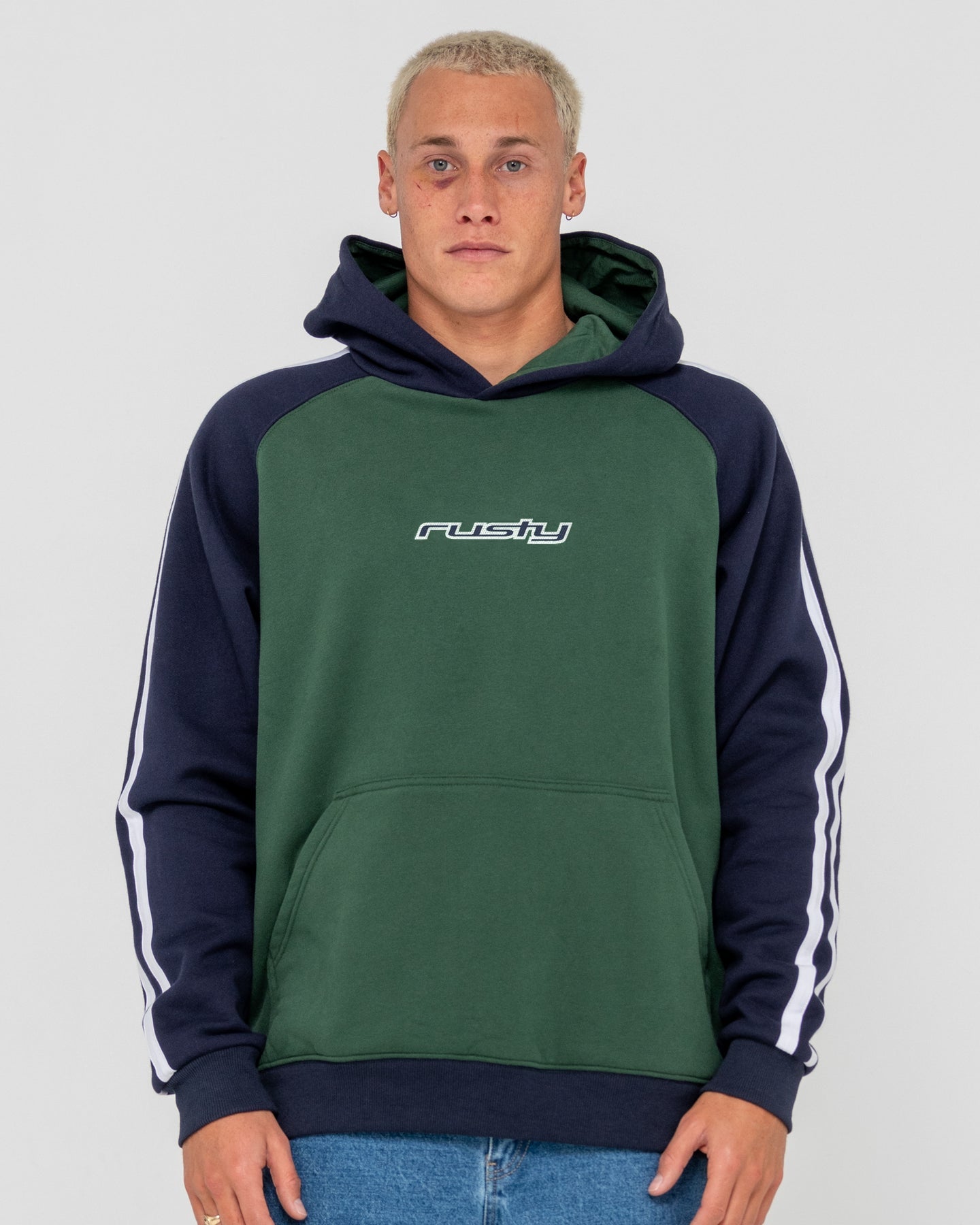 Rusty Denny Raglan Hooded Fleece - Green Gables