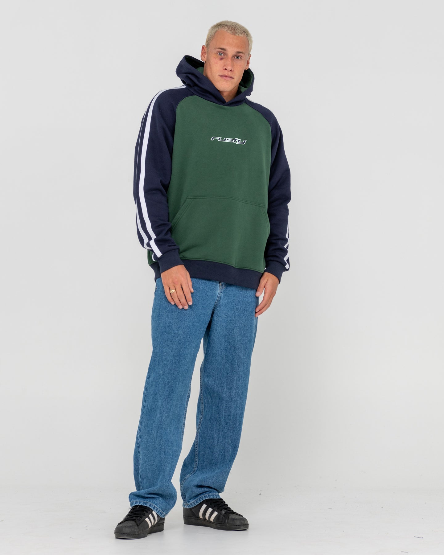 Rusty Denny Raglan Hooded Fleece - Green Gables