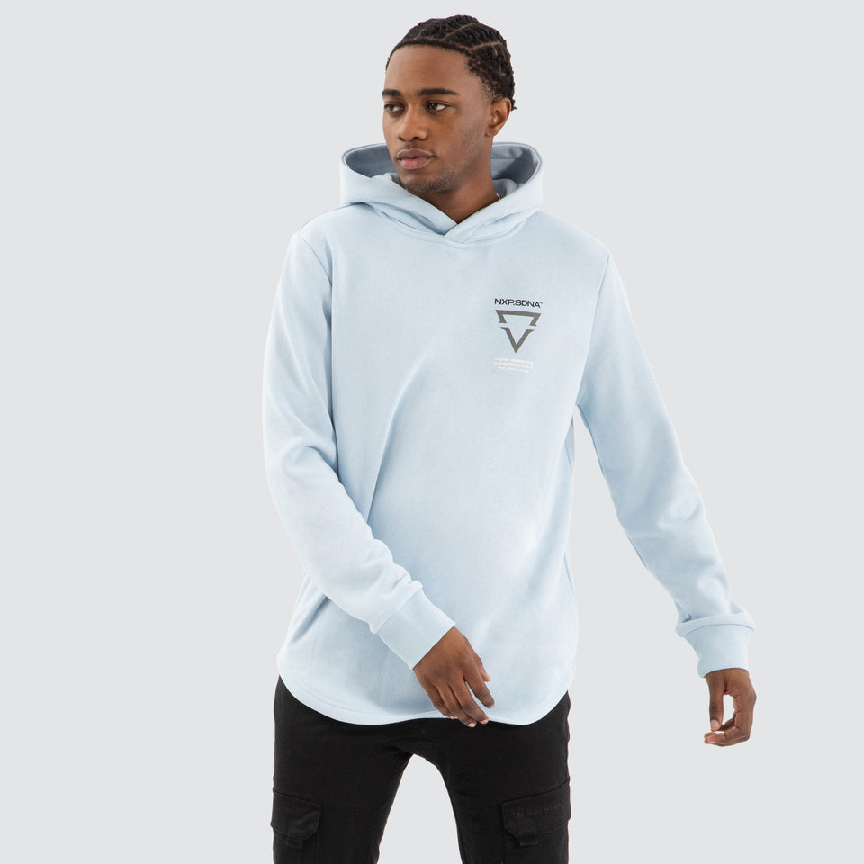 Nena and Pasadena Defend Dual Curved Hoodie - Skyway