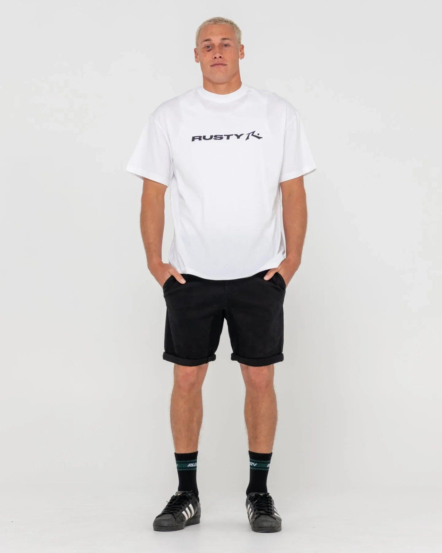 Rusty Hooked On Elastic Short - Black - Guys & Girls Surf n Street
