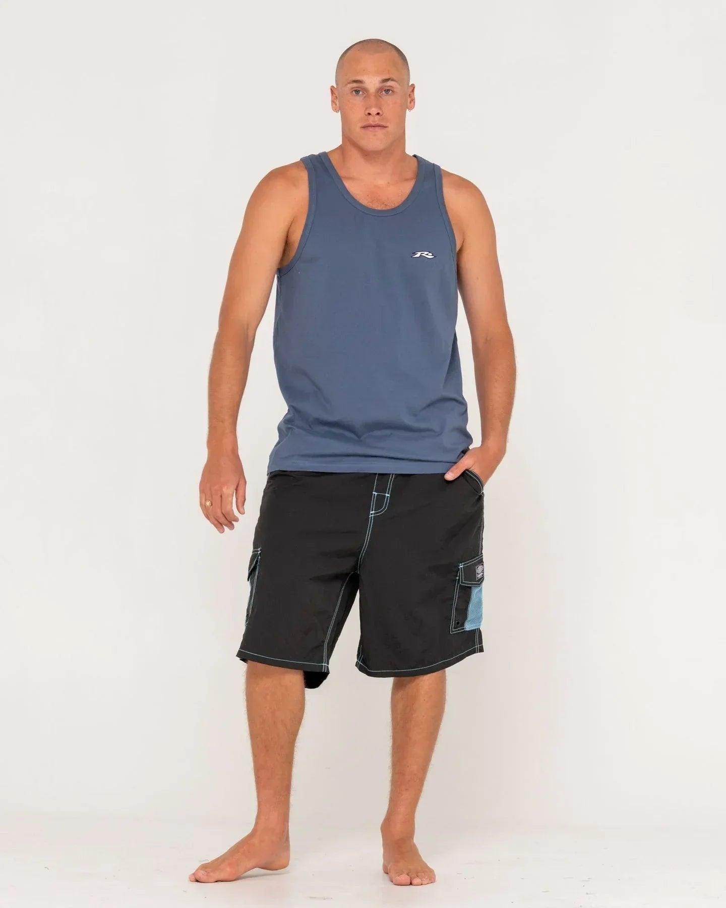 Rusty Registered Tank - China Blue - Guys & Girls Surf n Street