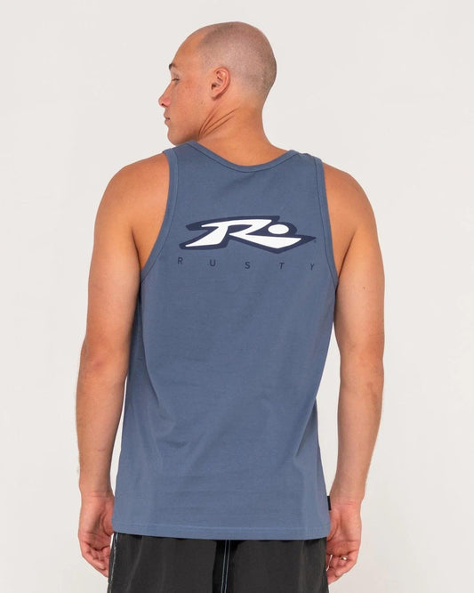 Rusty Registered Tank - China Blue - Guys & Girls Surf n Street