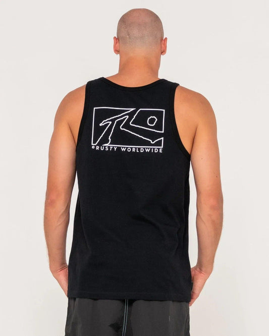 Rusty Boxed Out Tank - Black - Guys & Girls Surf n Street