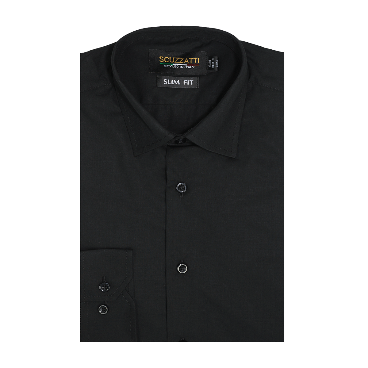 Hugo Poplin Long Sleeve Shirt - Black