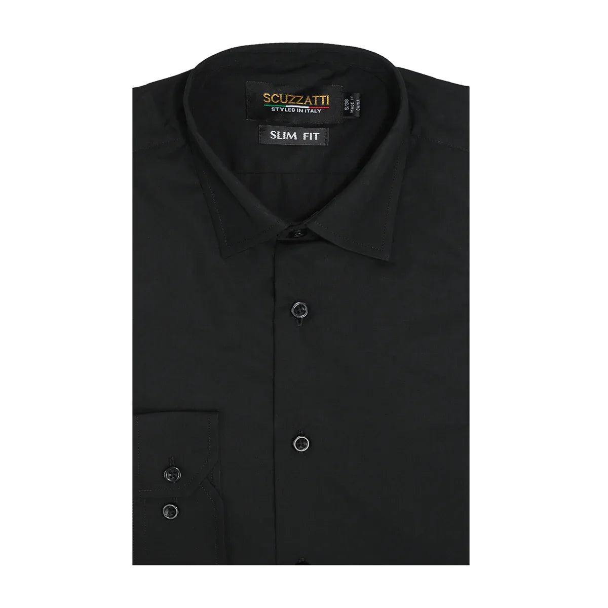 Hugo Poplin Long Sleeve Shirt - Black - Guys & Girls Surf n Street