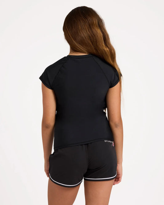 Billabong Bloom Crush Short Sleeve Rash Vest - Black