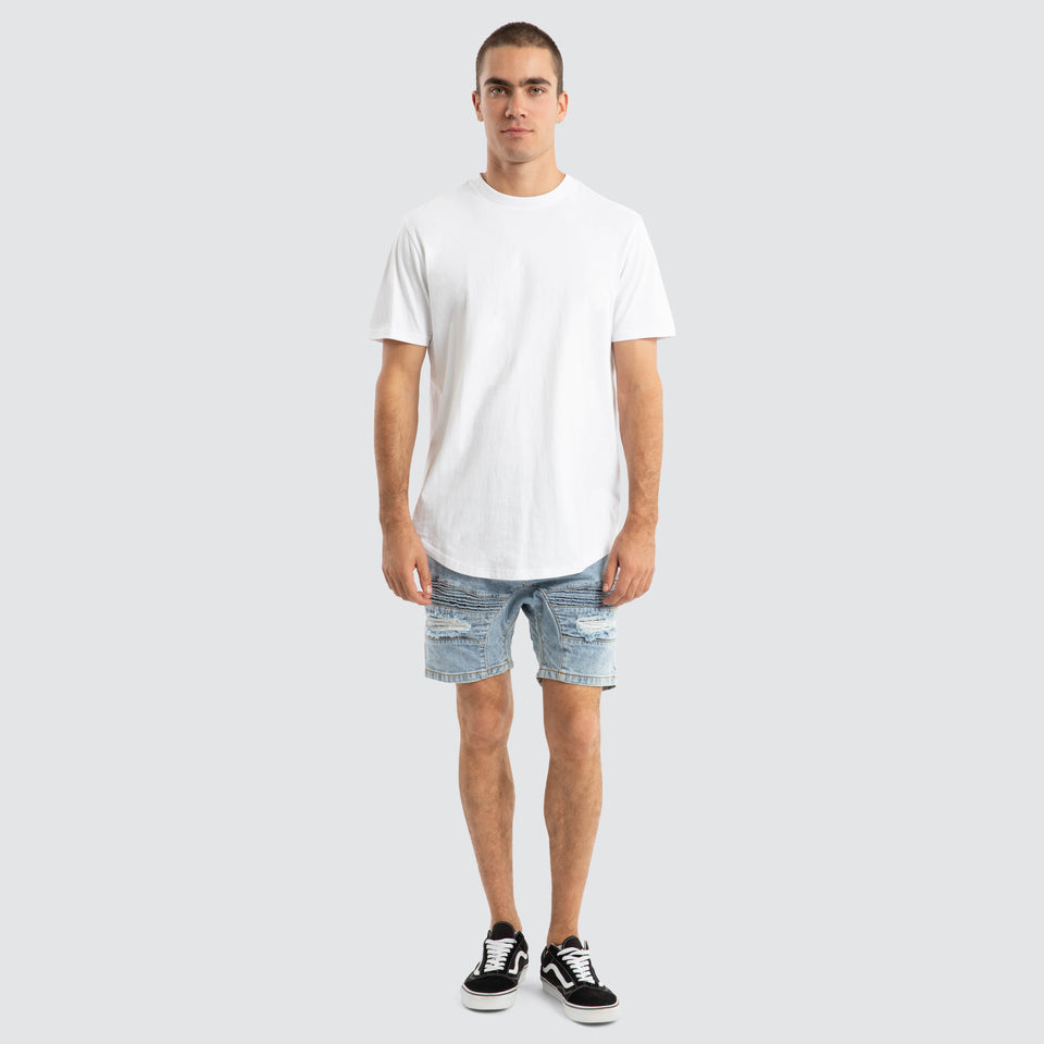 Nena And Pasadena Viper Denim Short - Portland Blue