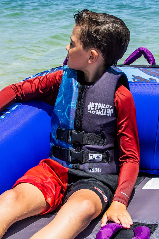 Jetpilot Cause Boys F/E Youth Eco Vest - Black/Blue