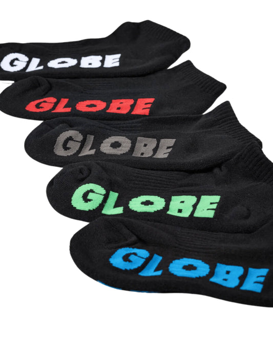 Globe Boys Stealth Ankle Sock (2-8) 5 Pack - Black