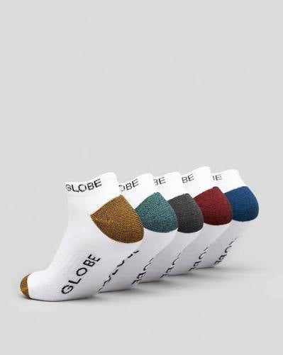 Globe Ingles Ankle Sock (7-11) 5 Pack - White
