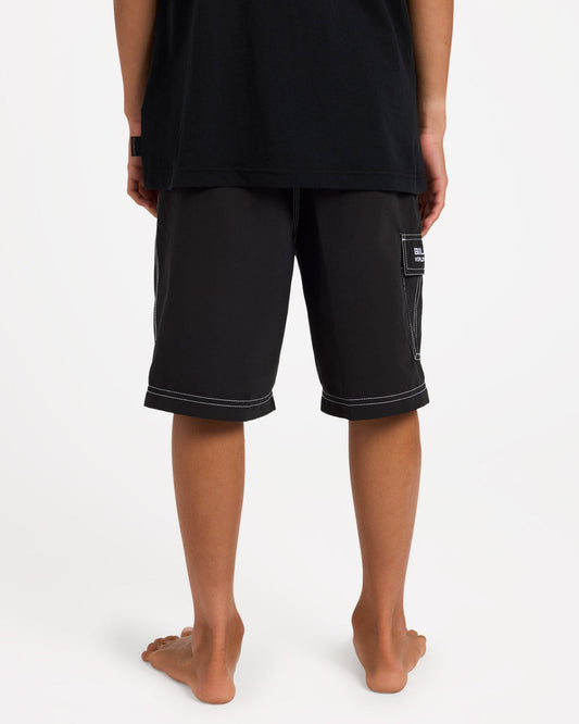 Billabong Boys Throw On Boardshort - Black