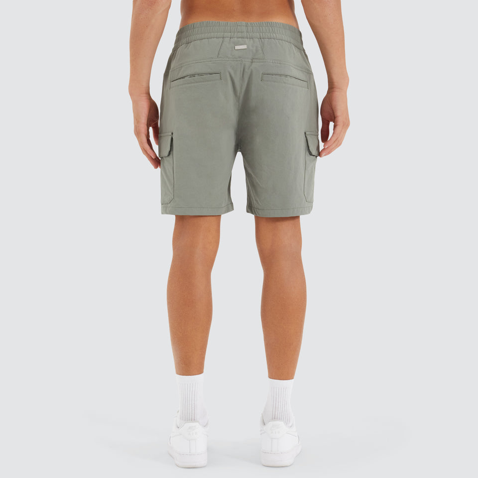 Nena And Pasadena S150 Slim Strech Cargo Short - Slate Grey