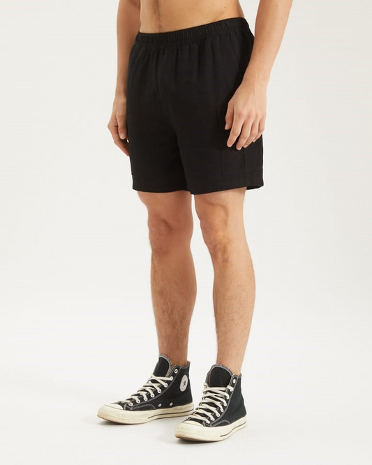 Nomadic Paradise Coastal Linen Short - Black