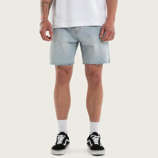 Kiss Chacey KS5 Slim Denim Short - Sunbleached Blue - Guys & Girls Surf n Street