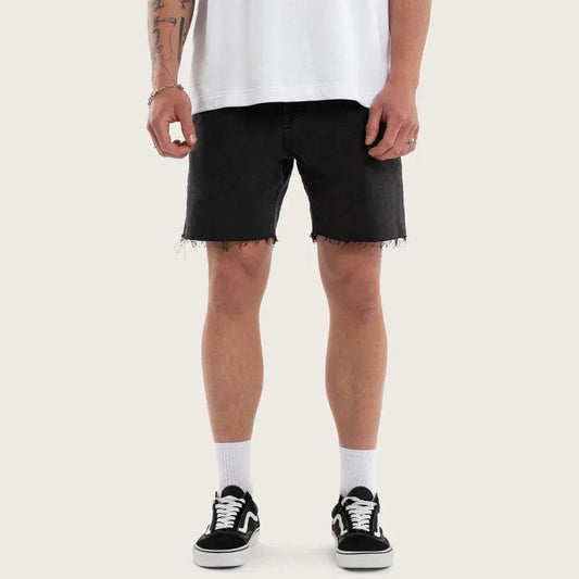Kiss Chacey KS5 Slim Denim Short - Vintage Black - Guys & Girls Surf n Street