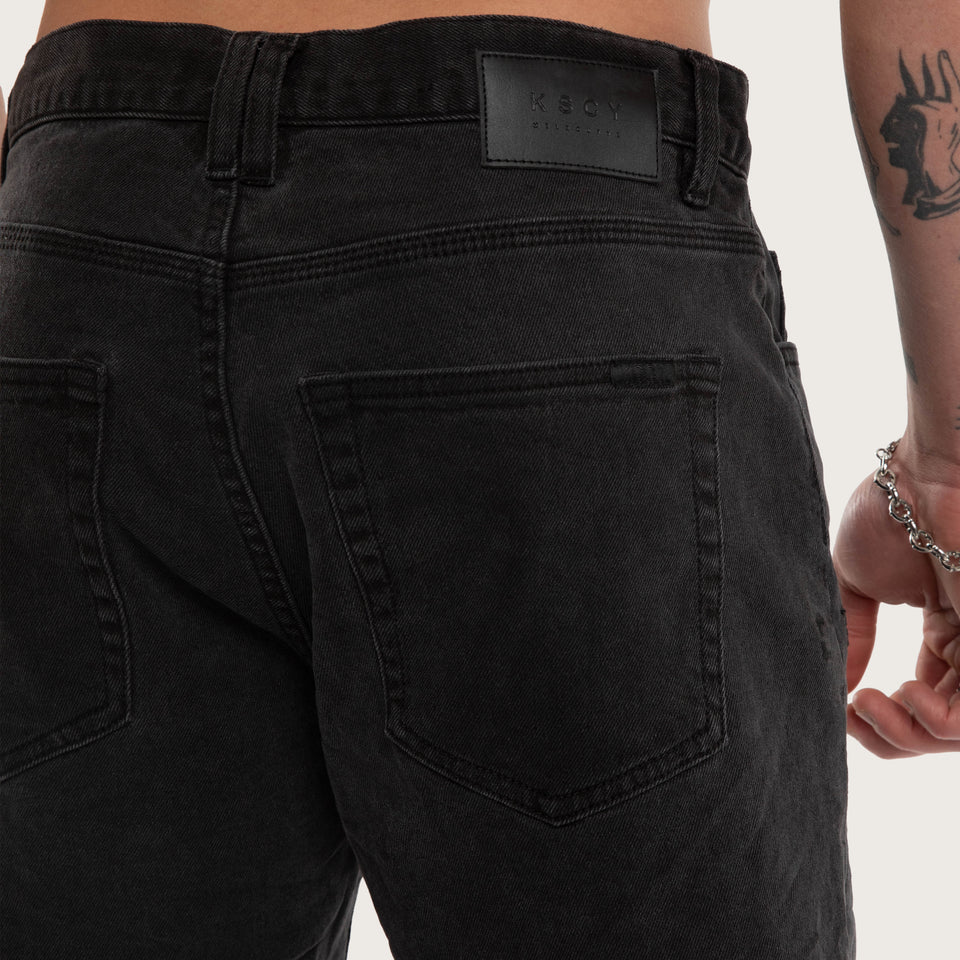 Kiss Chacey KS5 Slim Denim Short - Vintage Black