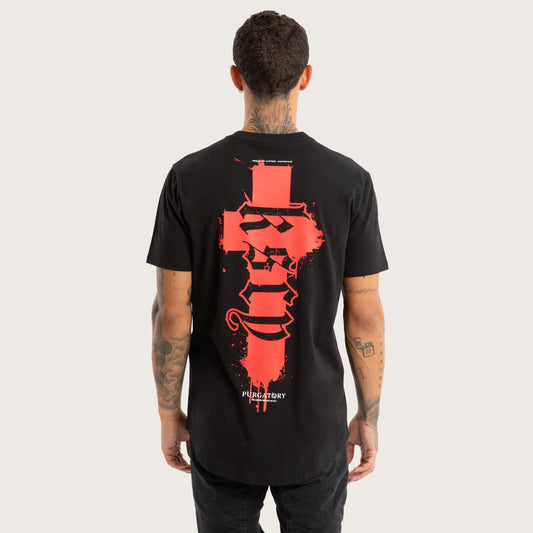 Kiss Chacey Purgatory Dual Curved Tee - Jet Black
