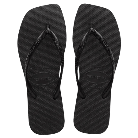 Havaianas Slim Square Toe Thongs - Black - Guys & Girls Surf n Street