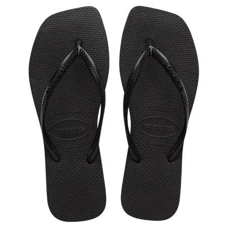 Havaianas Slim Square Toe Thongs - Black - Guys & Girls Surf n Street