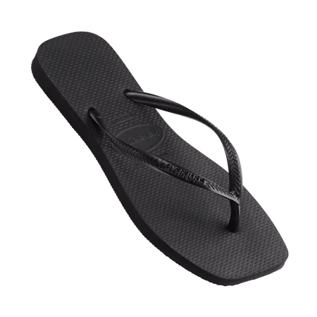 Havaianas Slim Square Toe Thongs - Black
