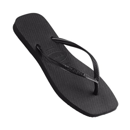 Havaianas Slim Square Toe Thongs - Black - Guys & Girls Surf n Street